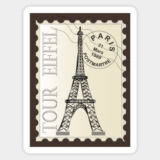 Lispe Tour Eiffel Vintage Look Stamp Magnet